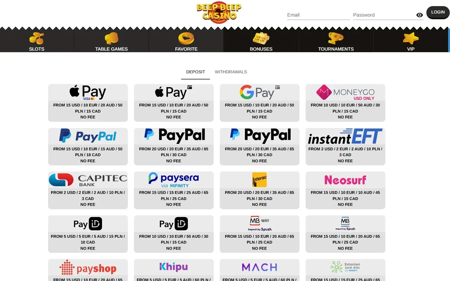 Payments